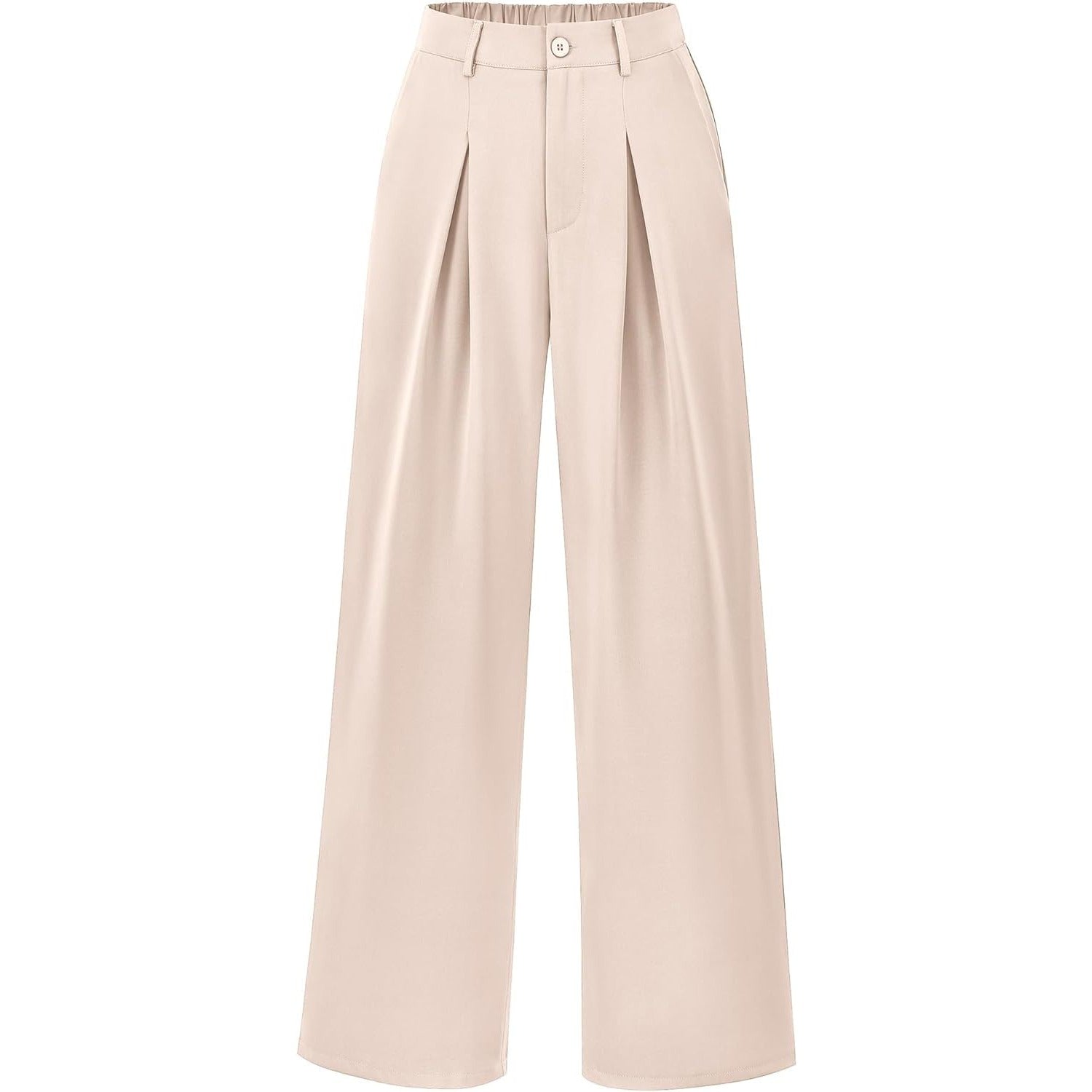 Women High Waist Casual Wide Leg Long Palazzo Pants Button Down Loose Business Work Office Trousers with Pockets